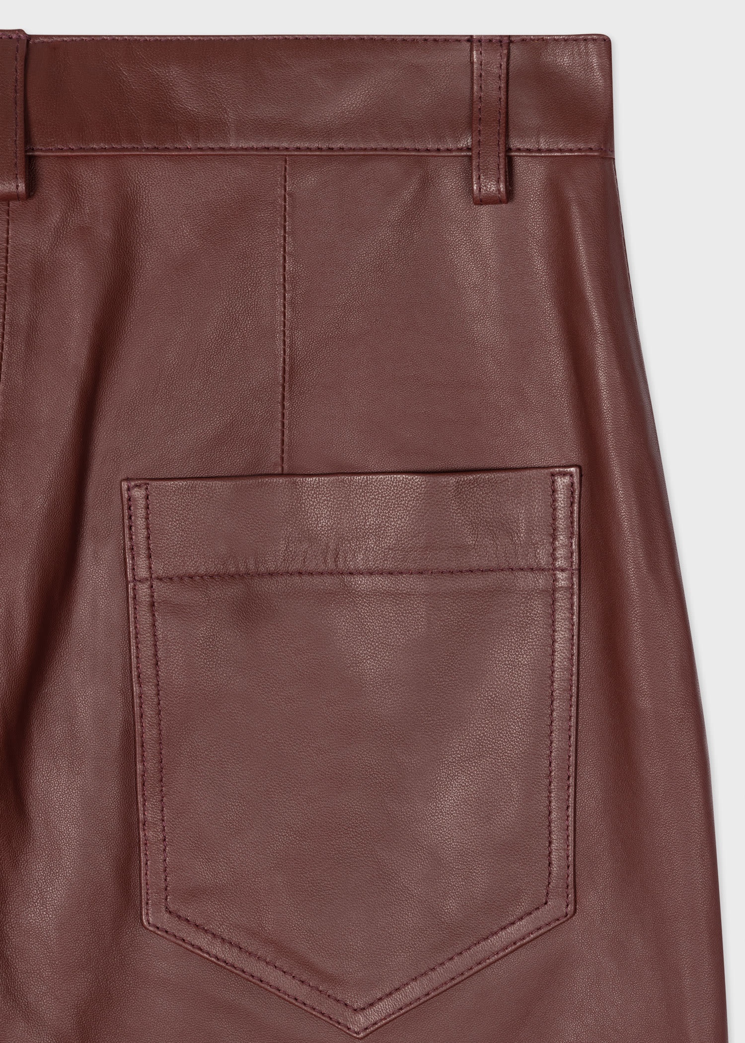Lamb Leather Straight Leg Pants - 2