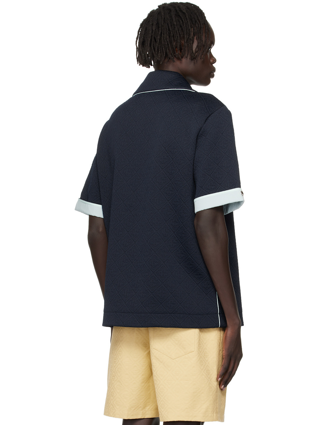 Navy Jacquard Shirt - 3