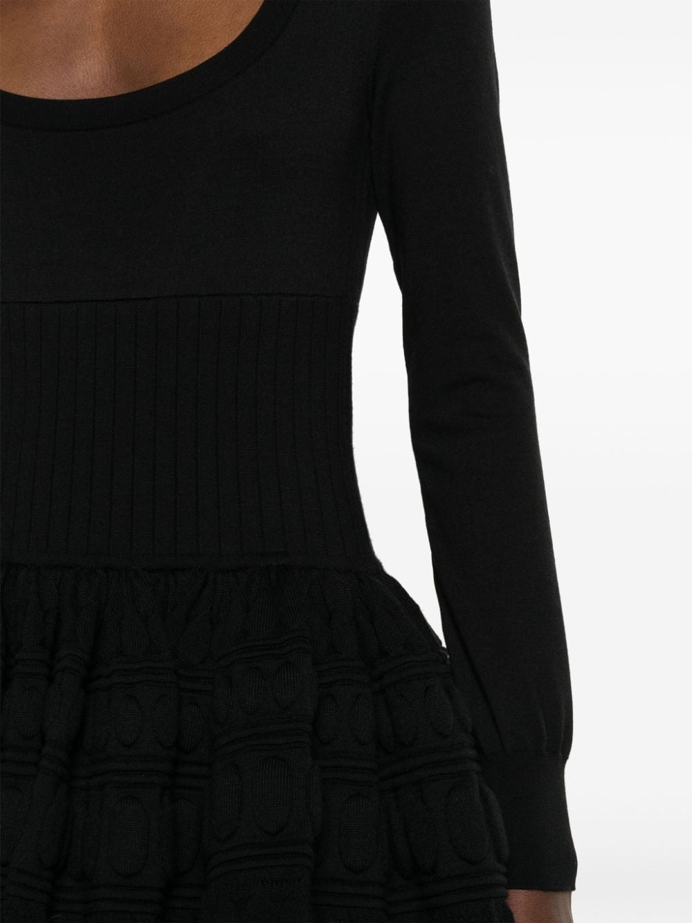 Crinoline-design knitted minidress - 5