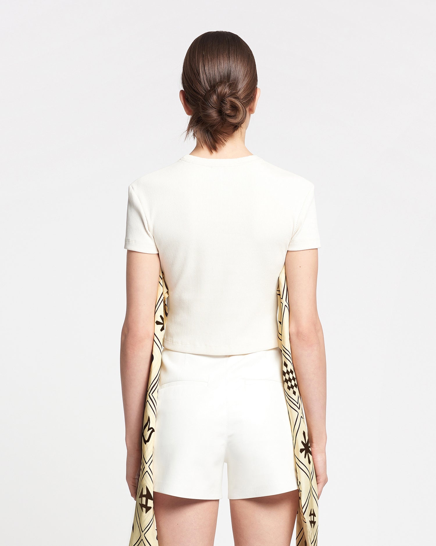 Silk-Trimmed Ribbed-Jersey T-Shirt - 4