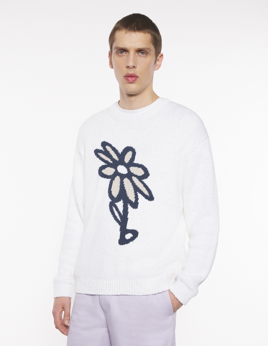 ABSTRACT DAISY INTARSIA JUMPER - 3
