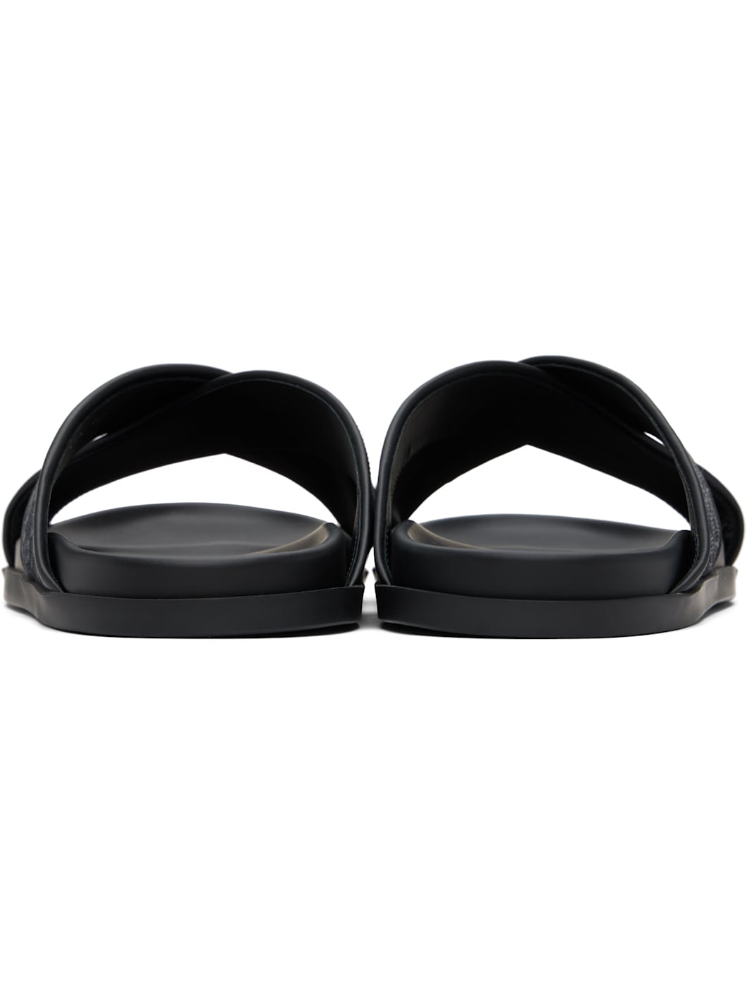 Black G Plage Monogram 72 Pool Slides - 2