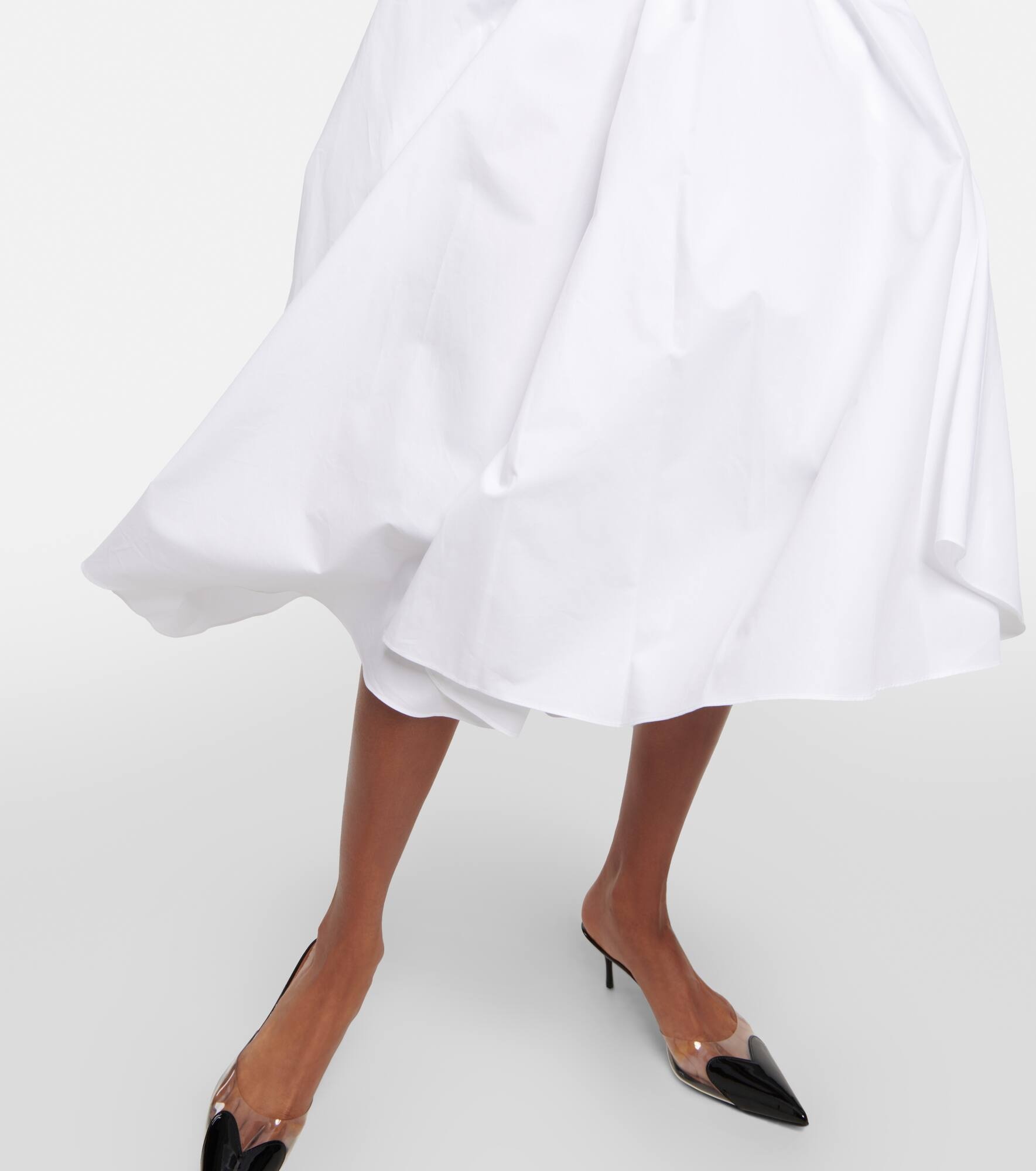 Belted cotton poplin midi dress - 6