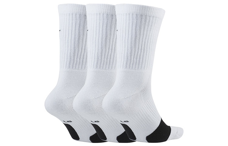 Nike Everyday Crew Basketball Sports Quick Dry Mid Tops Socks Unisex 3 Pairs White DA2123-100 - 2