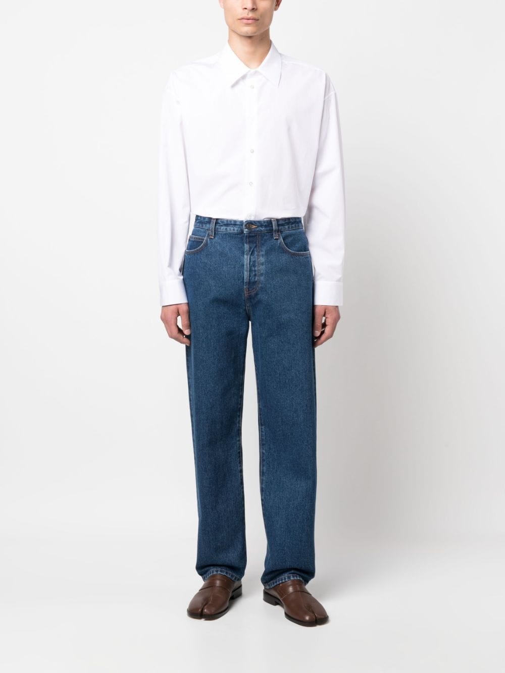 パンツ the row Morton jeans 28 The Row: Blue Morton Jeans | SSENSE