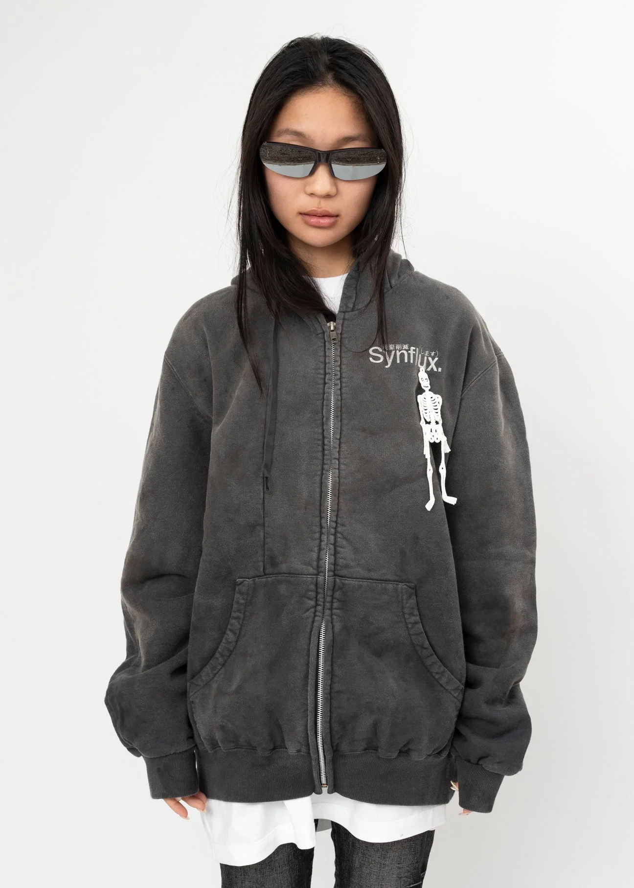 BLACK DOUBLET WASTE-REDUCING ALGORITHM HOODIE - 1