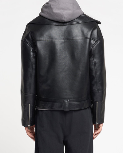Nanushka BERTI - Regenerated leather jacket - Black outlook