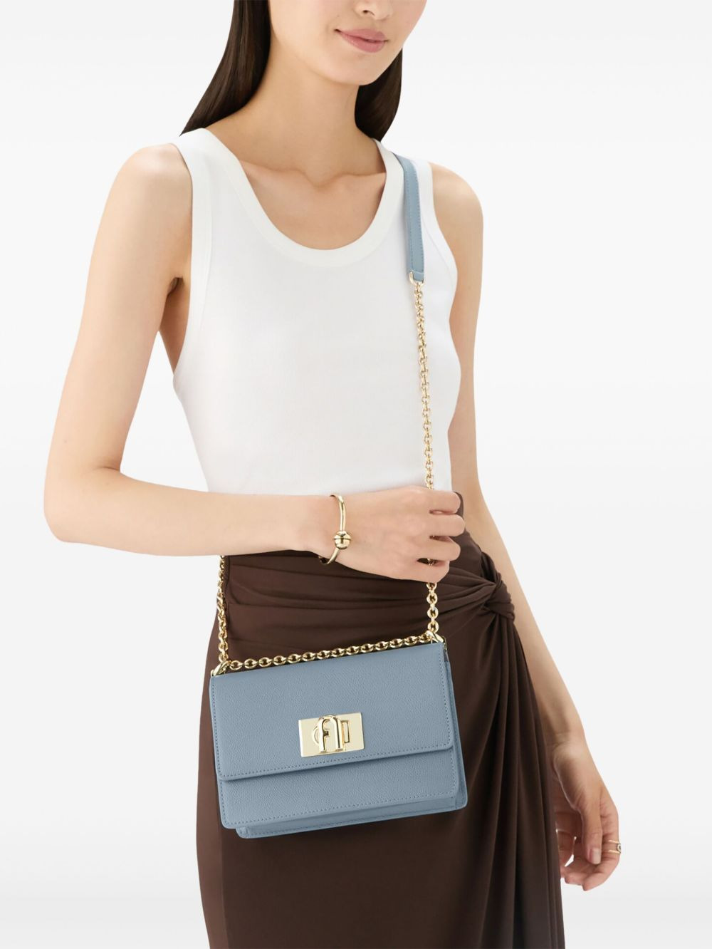 chain-strap flap satchel - 2
