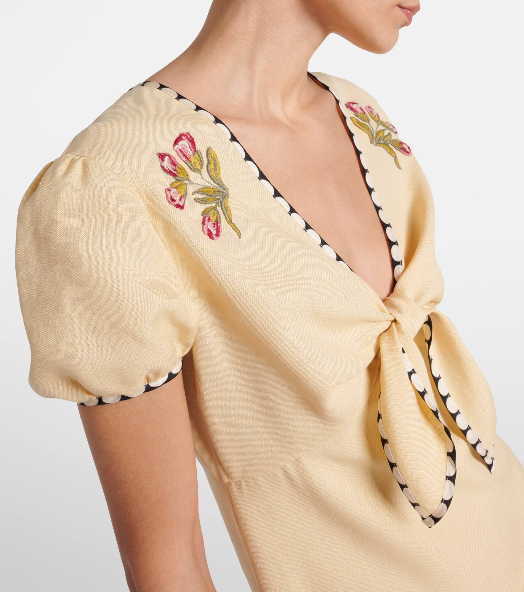 Floral embroidered minidress - 4
