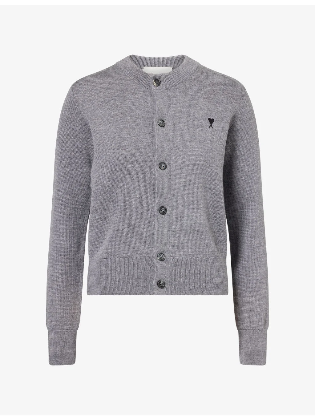Ami de Coeur Crew Neck Wool Knit Cardigan - 1