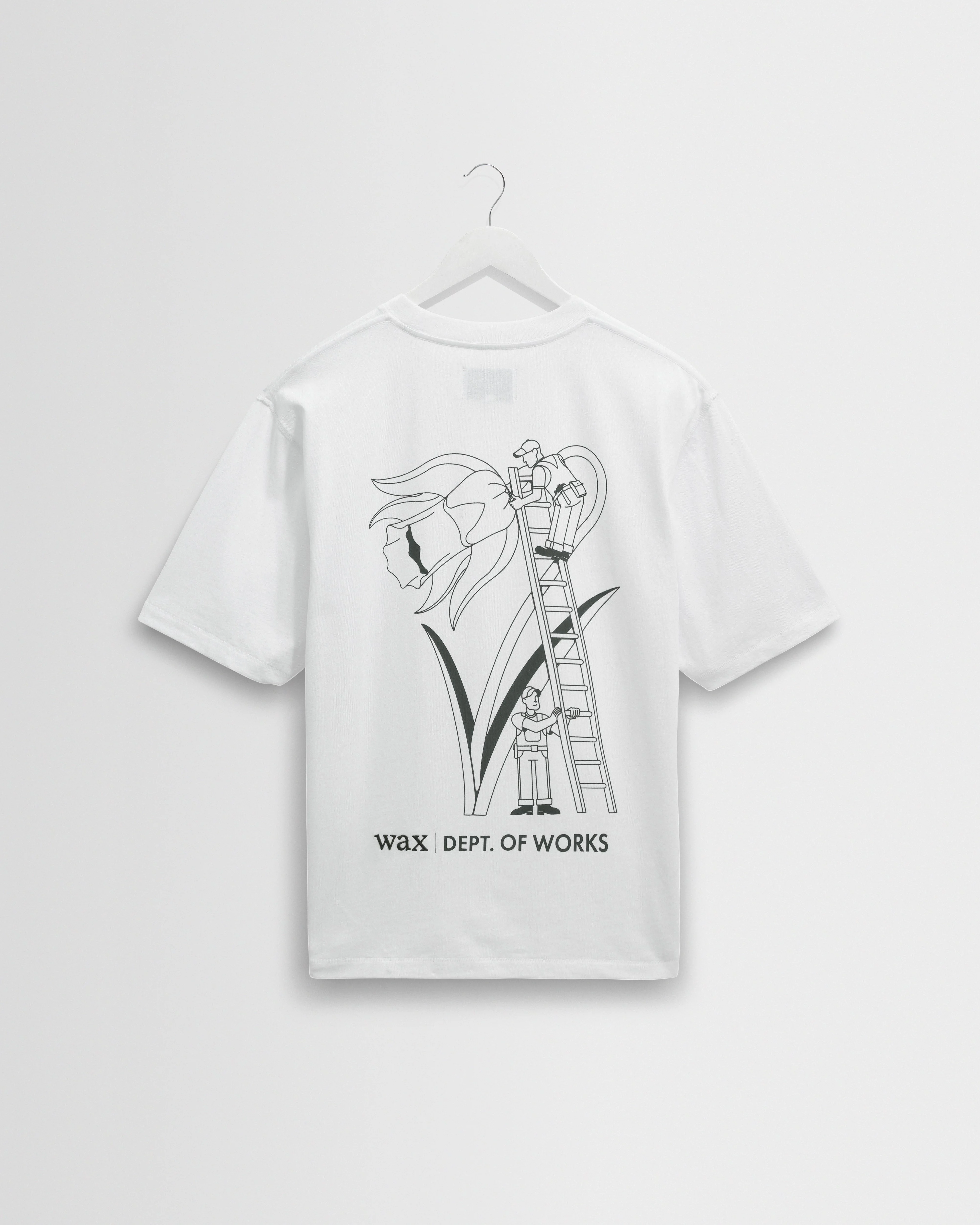 Milton - White Daffodil Graphic Organic Cotton T-Shirt - 1