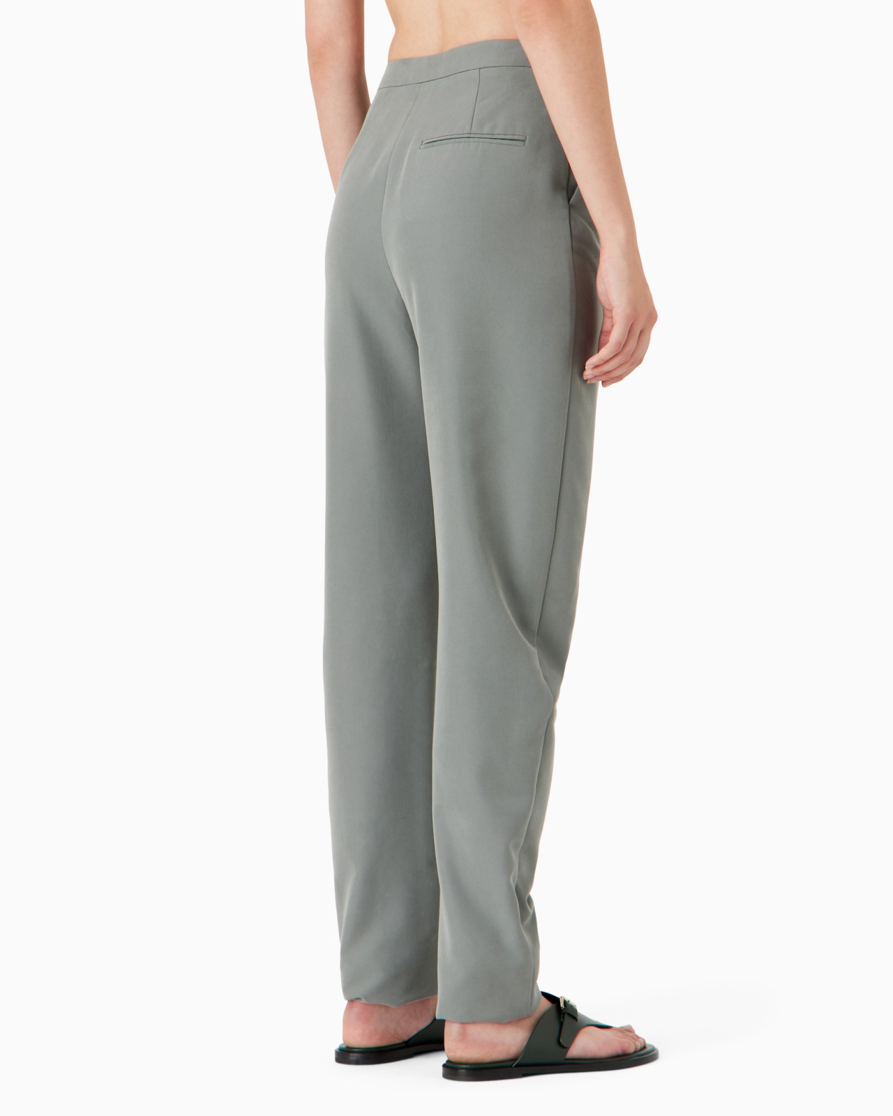 Oval-leg cupro trousers - 3