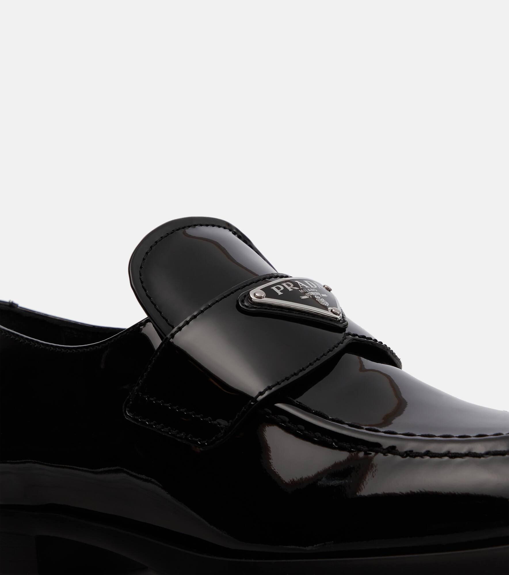 Logo patent leather loafers - 6