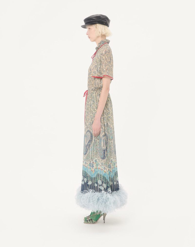 PEKIN MIDI DRESS WITH VOYAGE IMAGINAIRE PAISLE 5