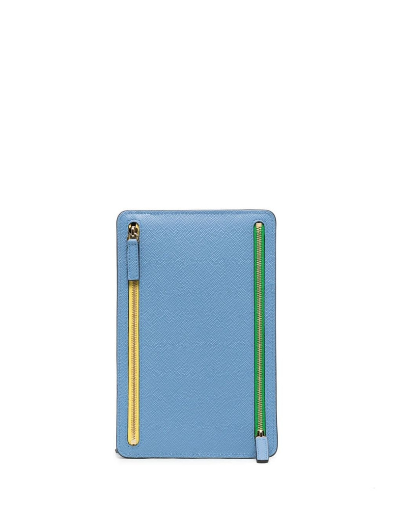 Smythson Panama leather currency case outlook