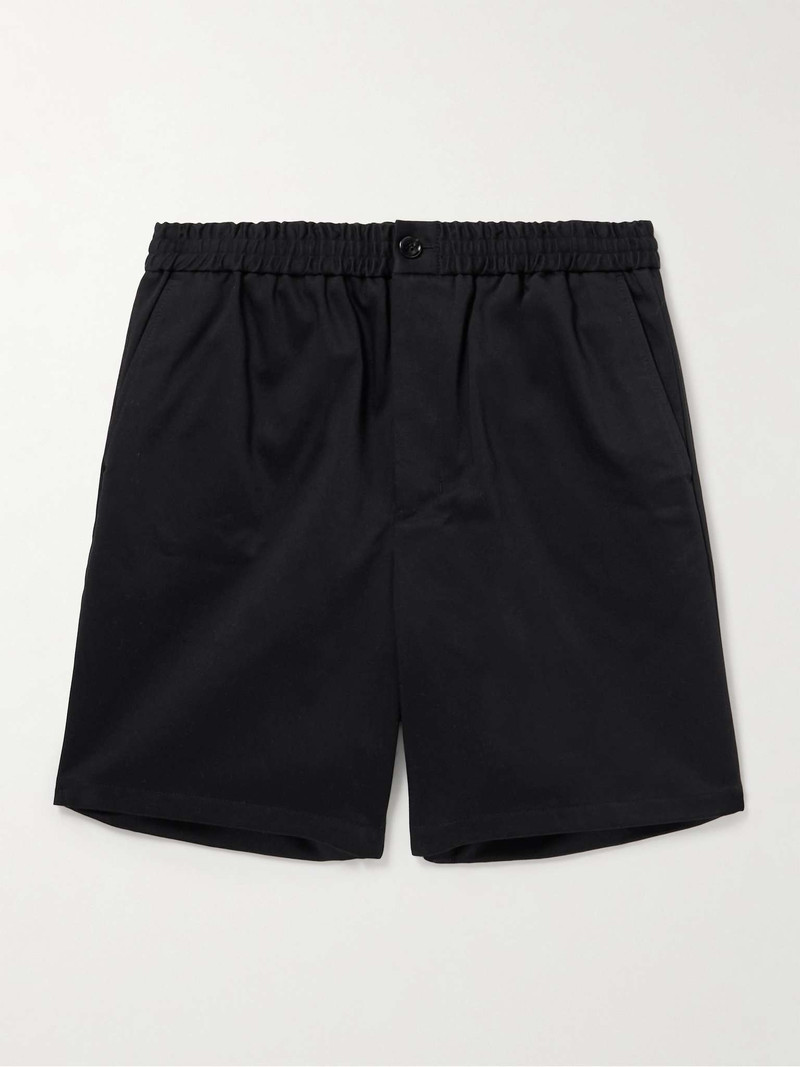 Straight-Leg Cotton-Sateen Shorts - 1