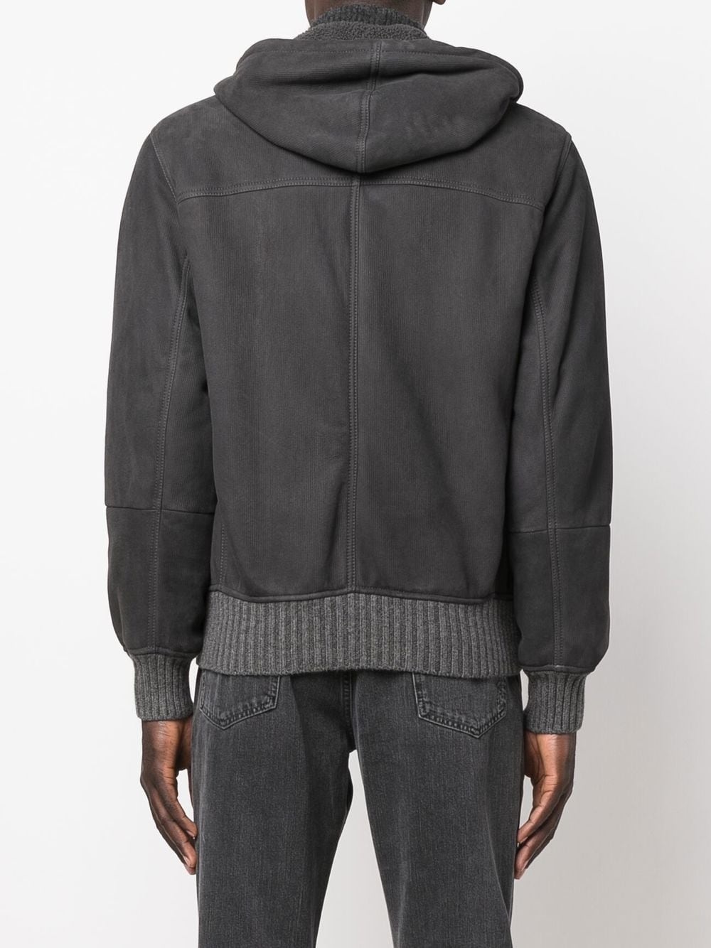 drawstring-hooded bomber jacket - 4