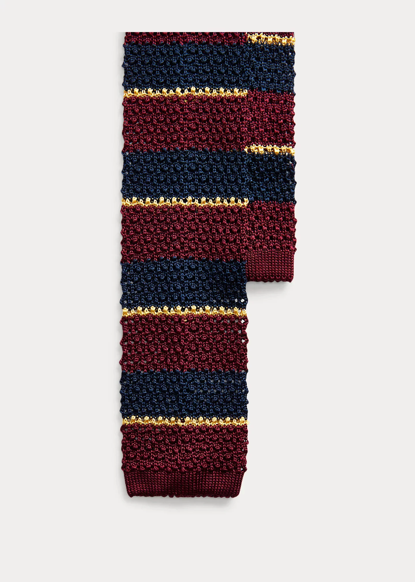 Striped Knit Silk Tie - 1