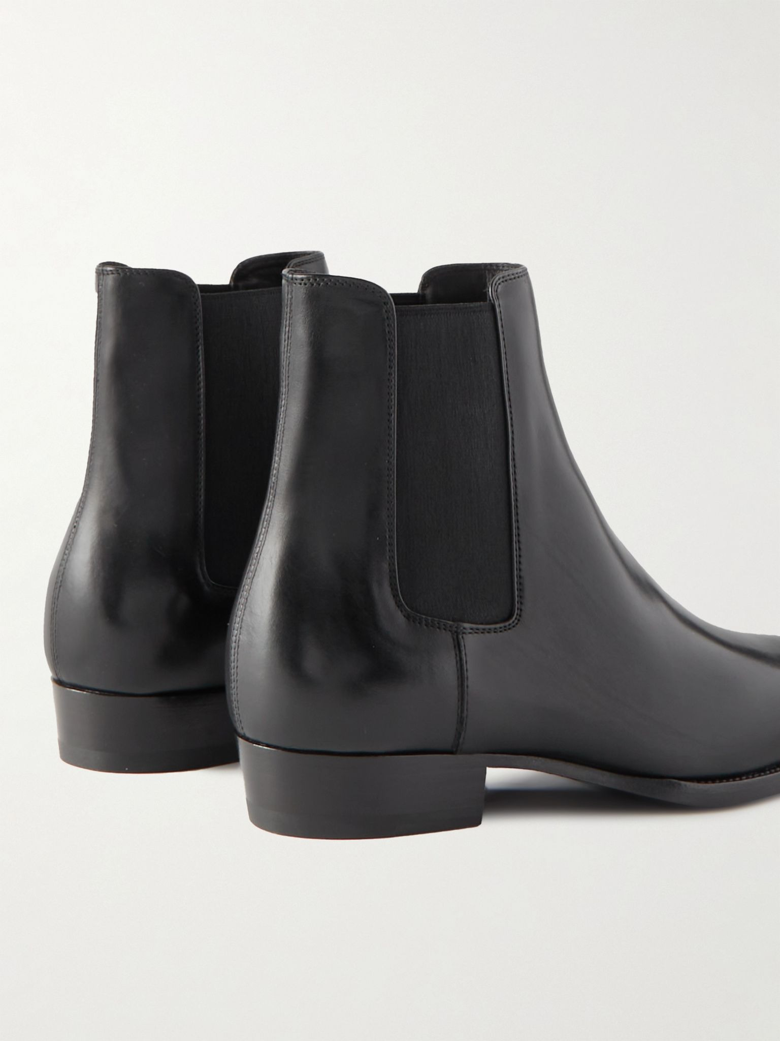 Wyatt Leather Chelsea Boots Black - 4