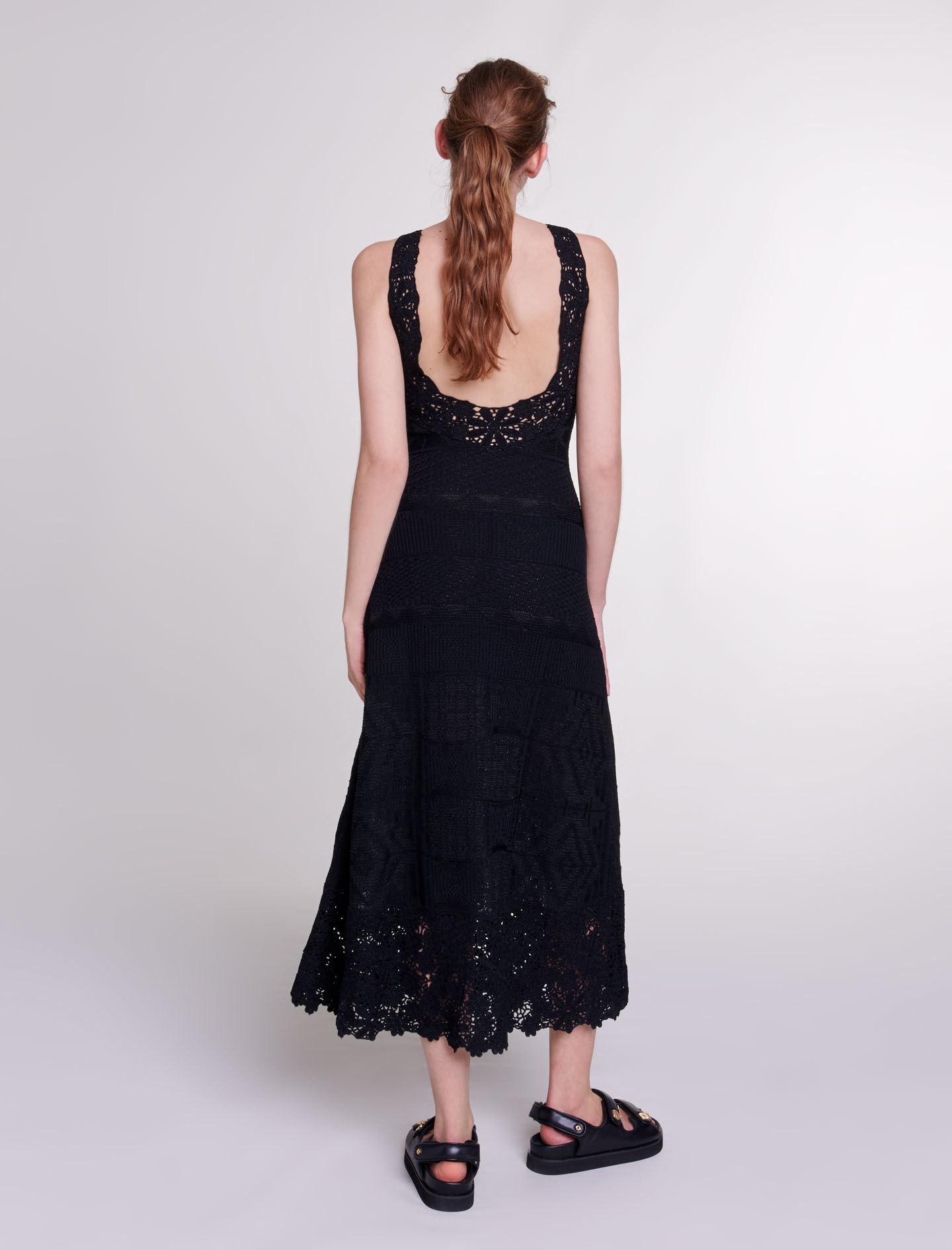 Crochet-knit maxi dress - 4
