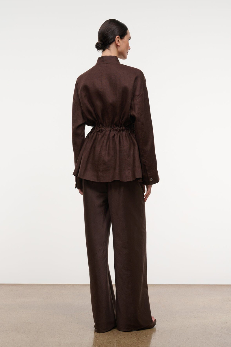 STAUD REED LINEN JACKET ROOT 6