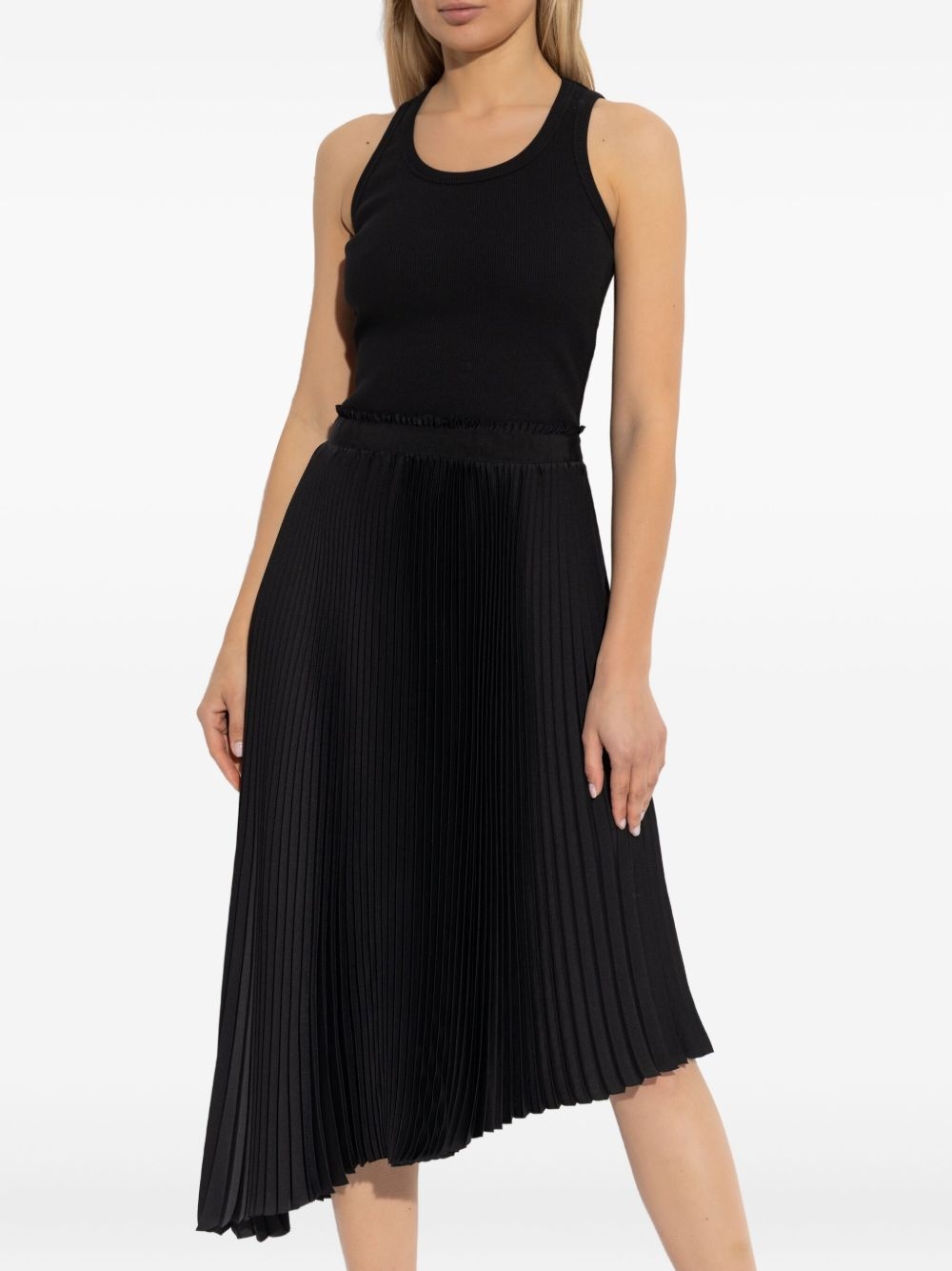 pleated asymmetric dress - 3