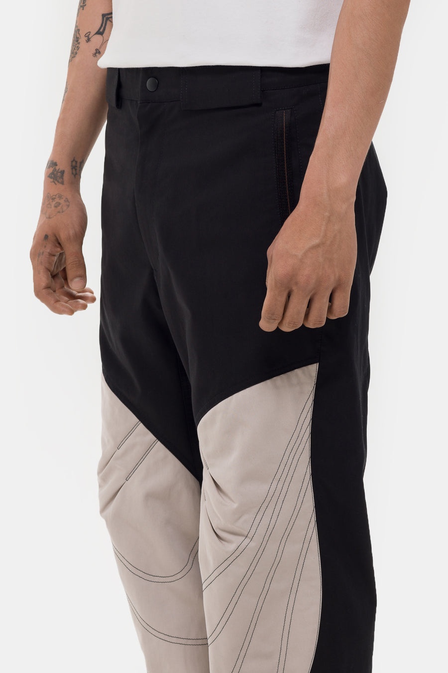 Solix Zip Trouser in Black Sable/Seedpearl - 4
