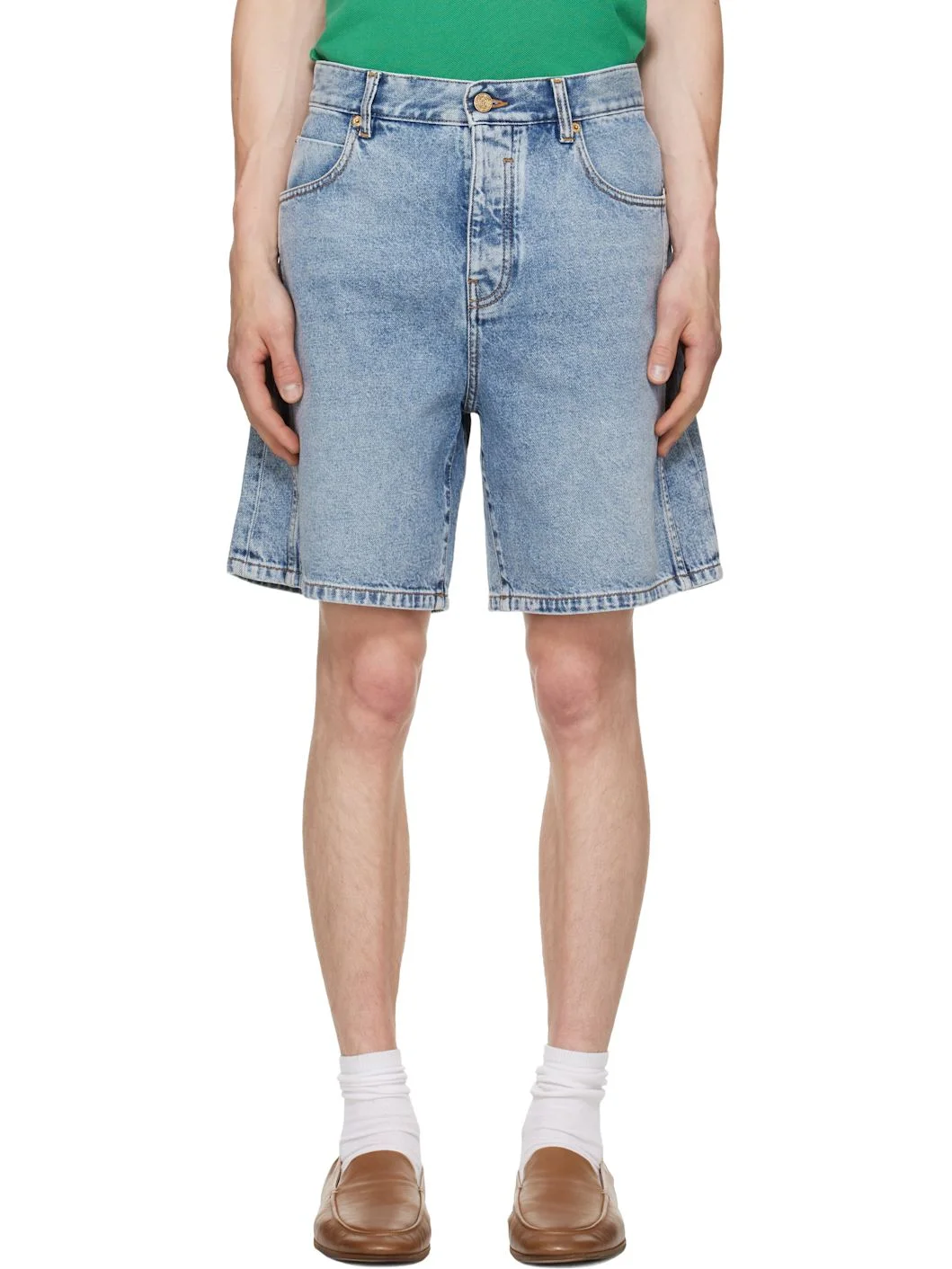 Blue Bermuda Denim Shorts - 1