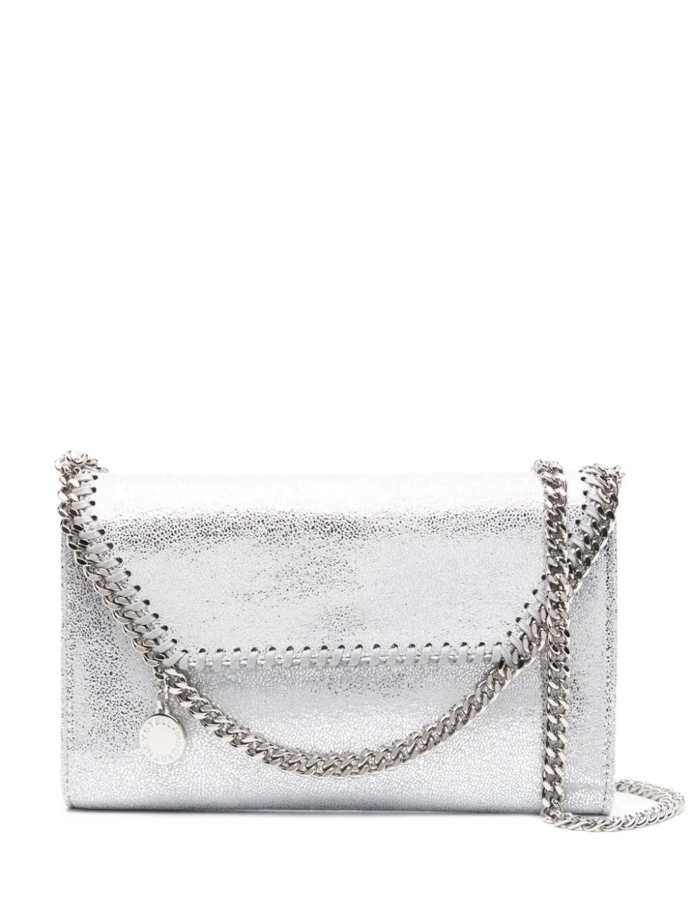 Falabella Wallet metallic-finish crossbody bag - 1