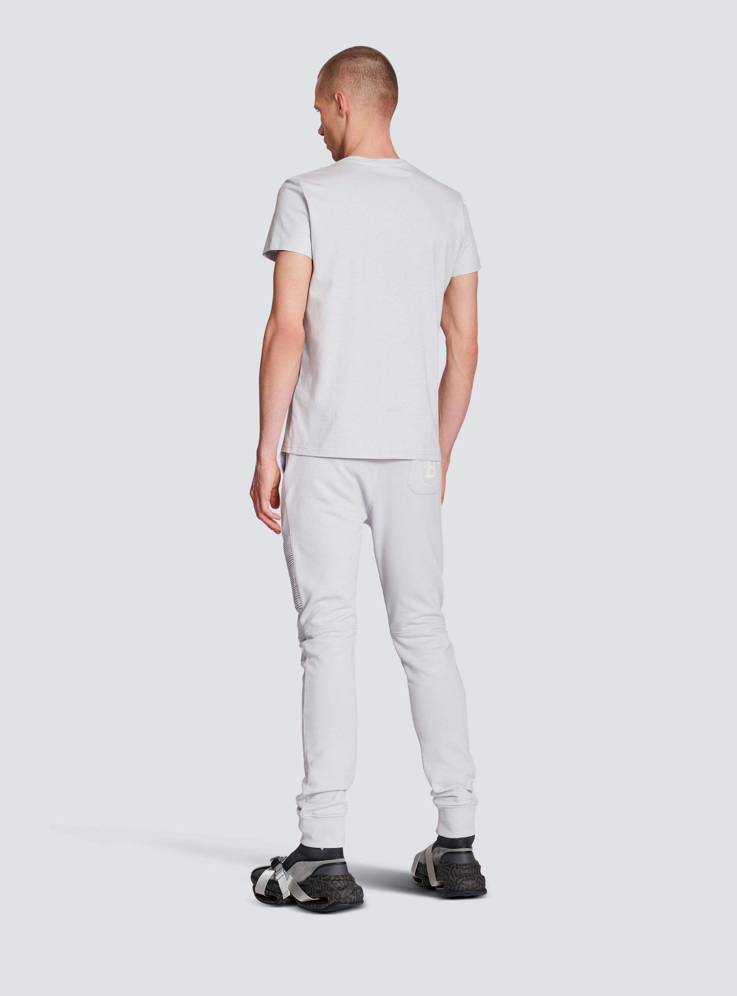 Cotton printed Balmain Paris logo T-shirt - 4