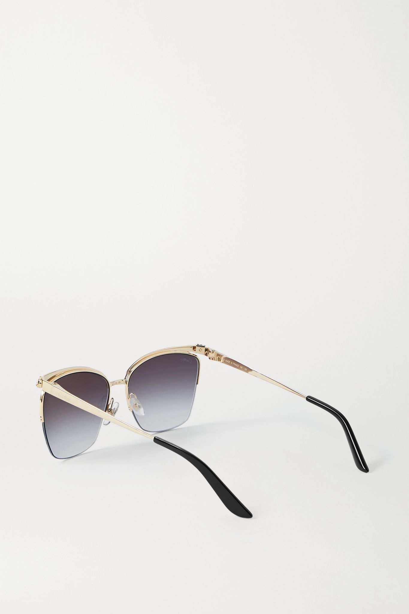 Cat-eye gold-tone sunglasses - 3