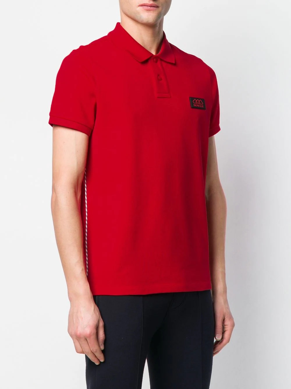 logo patch polo shirt - 3