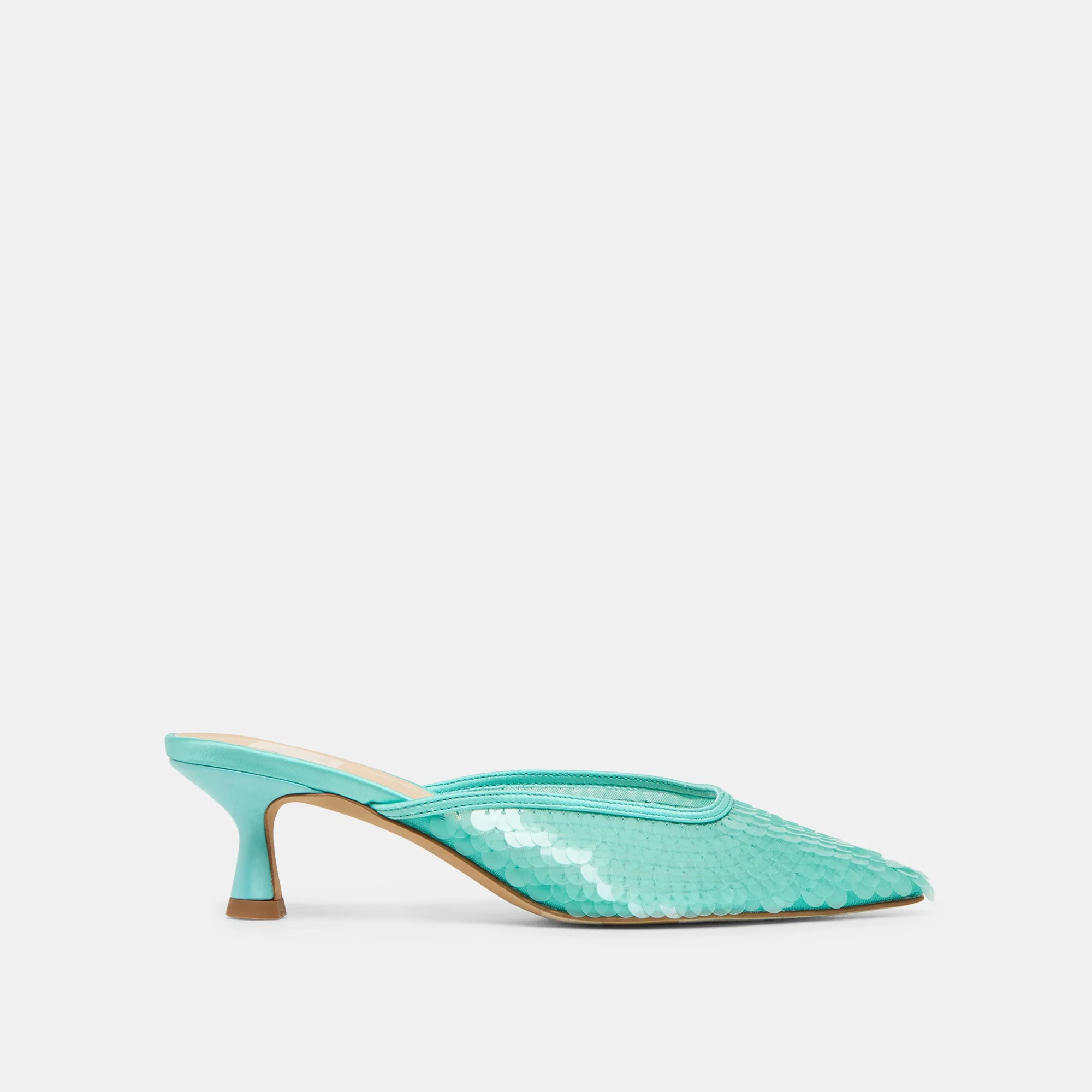 CLEO SEQUIN HEELS AQUA SEQUIN - 1
