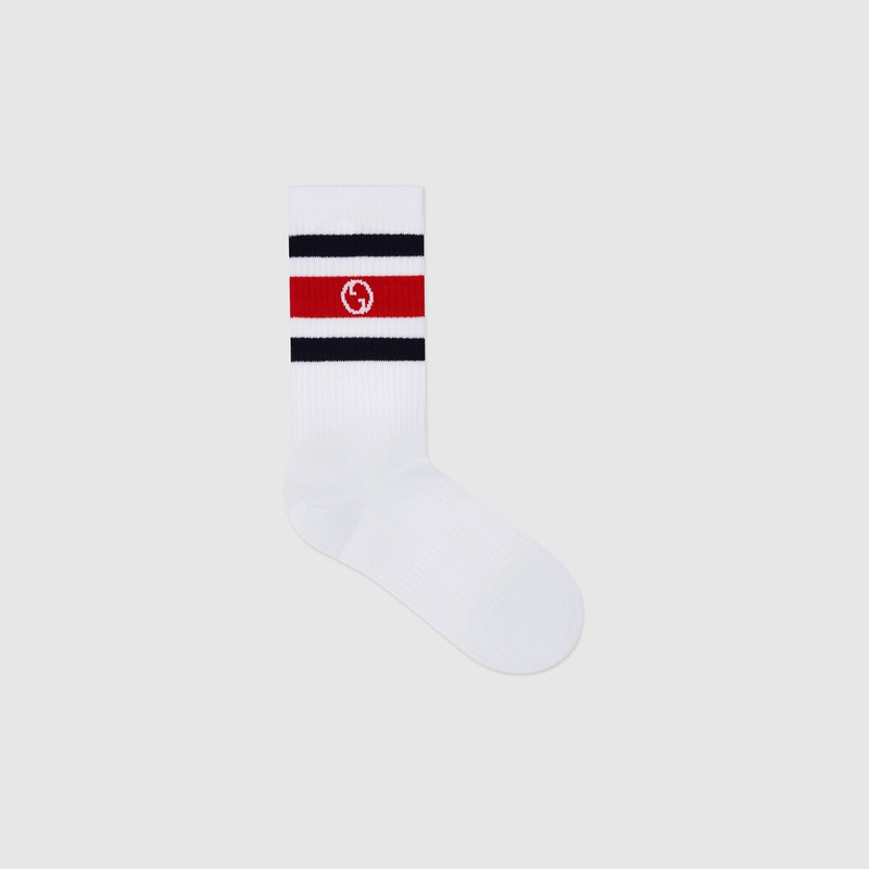Round Interlocking G cotton socks 1