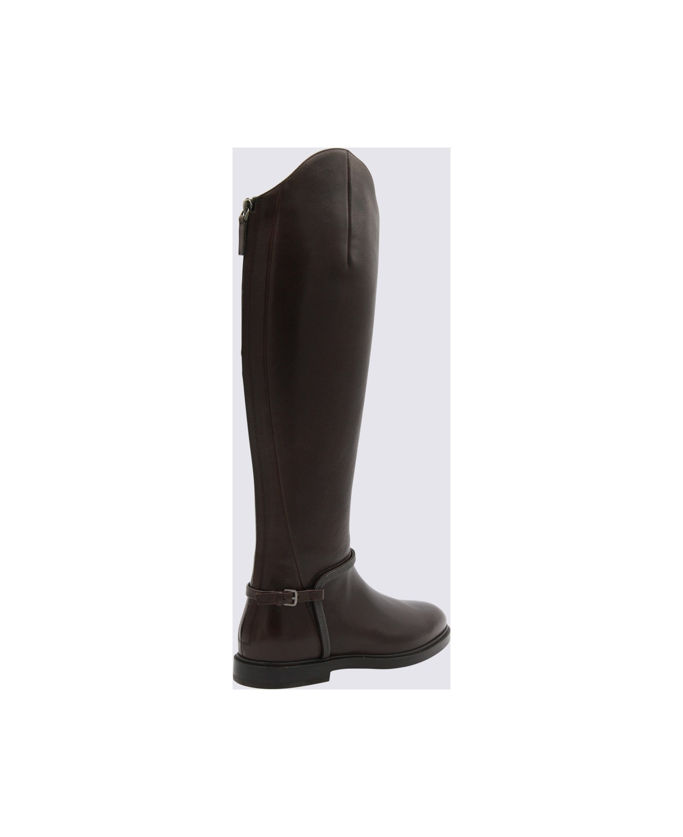 Dark Brown Leather Boots - 3