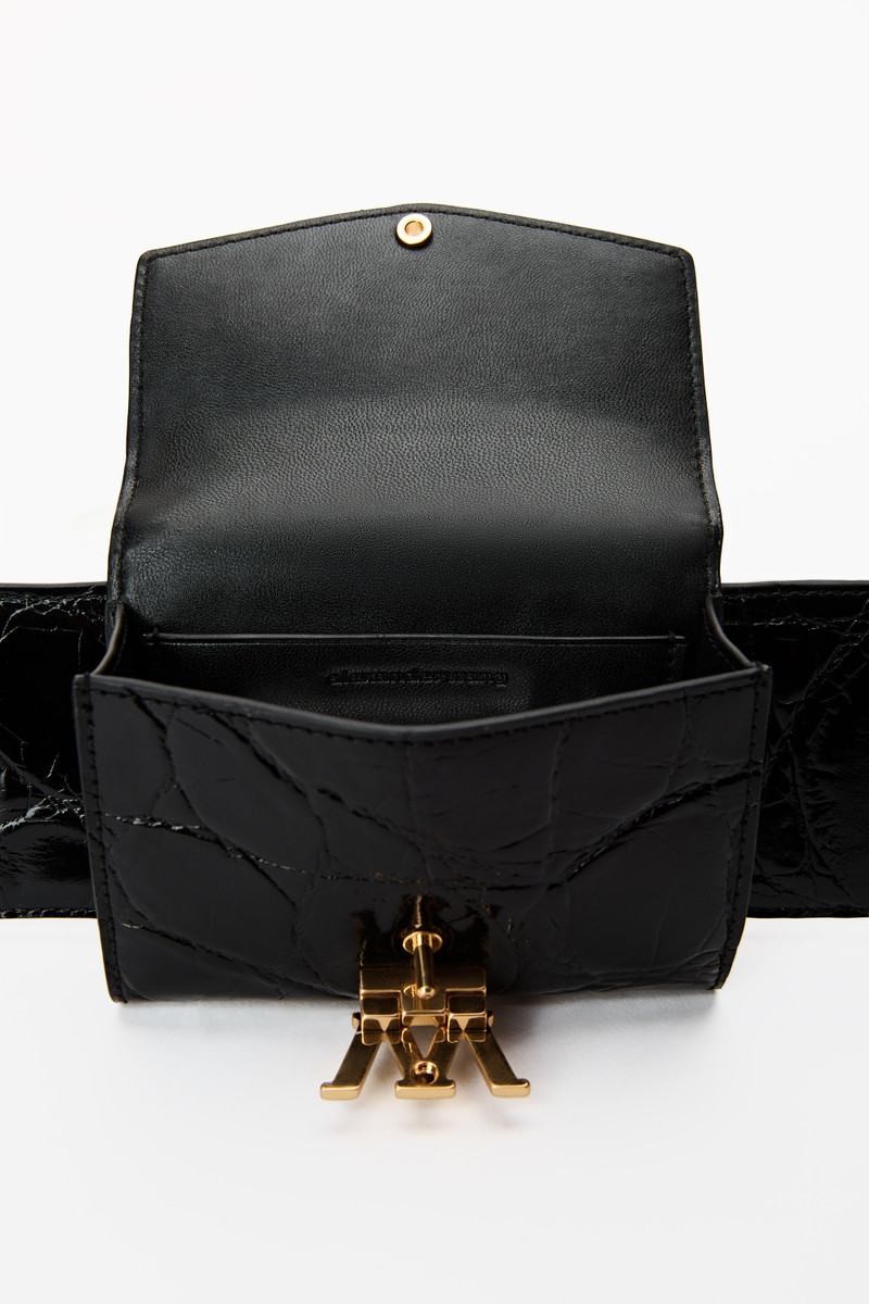 W CARDHOLDER BELT IN CROC LEATHER 3