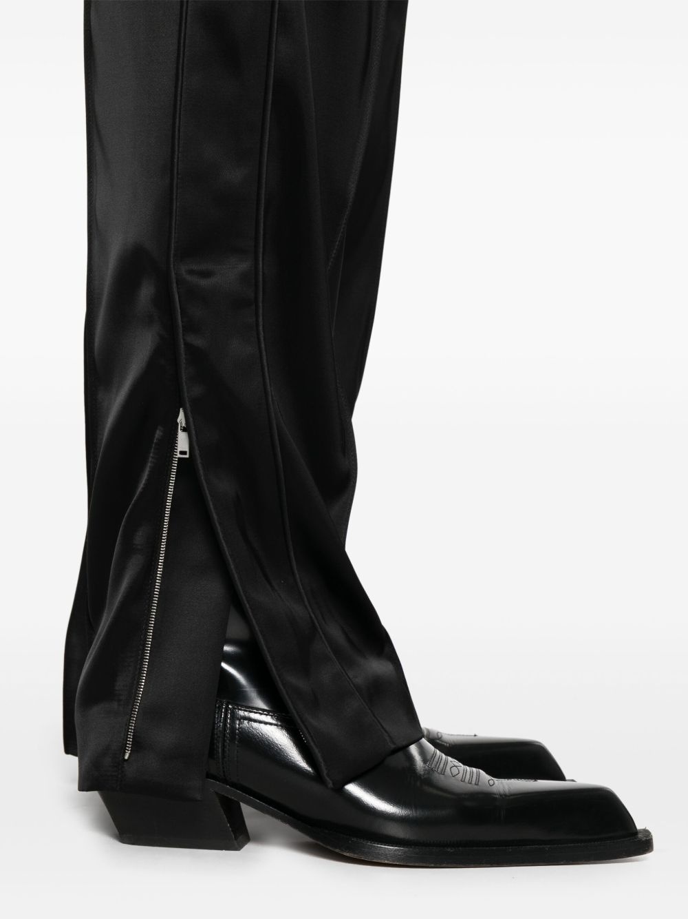 satin-panel trousers - 5