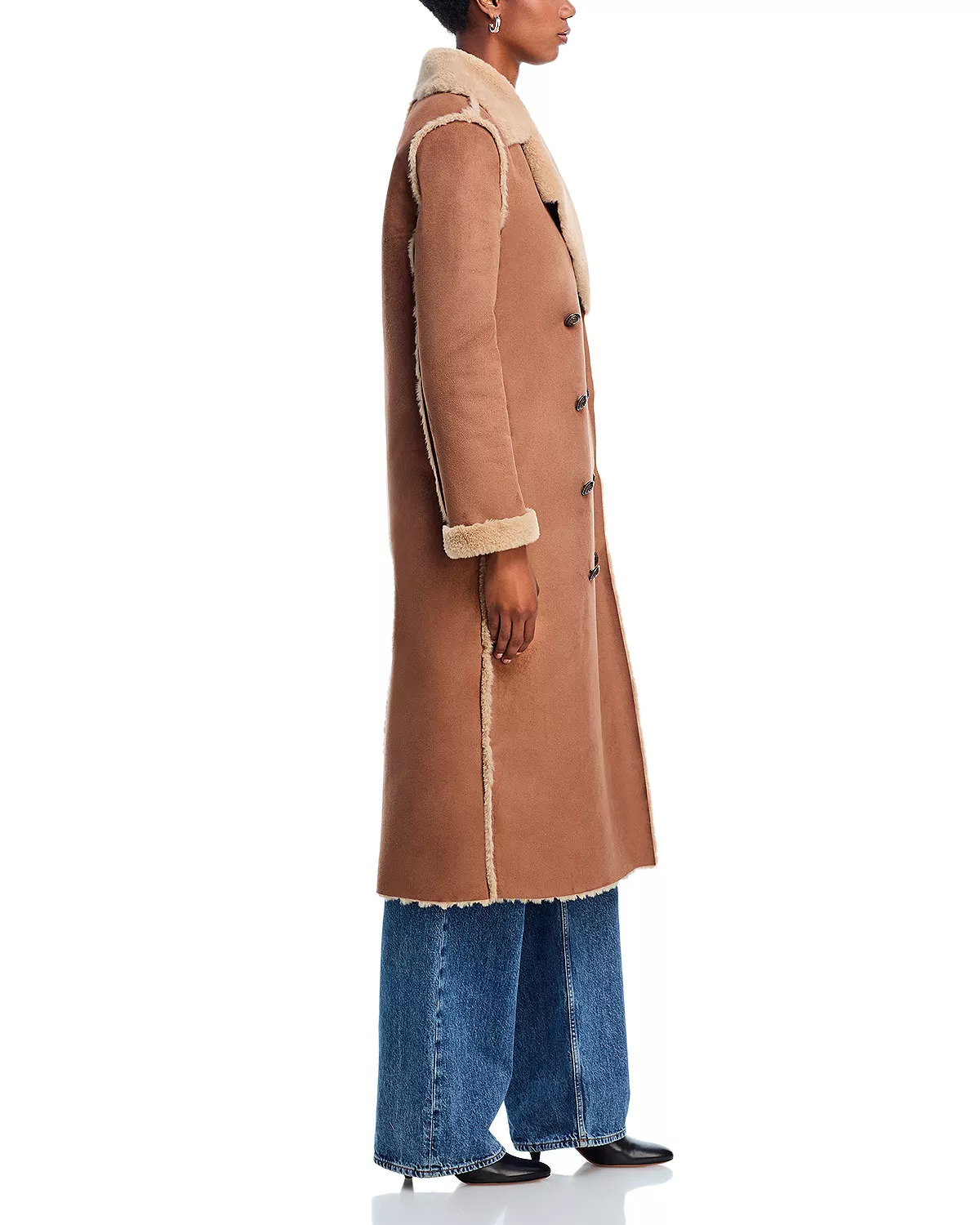 Citron Faux Fur Maxi Coat - 6