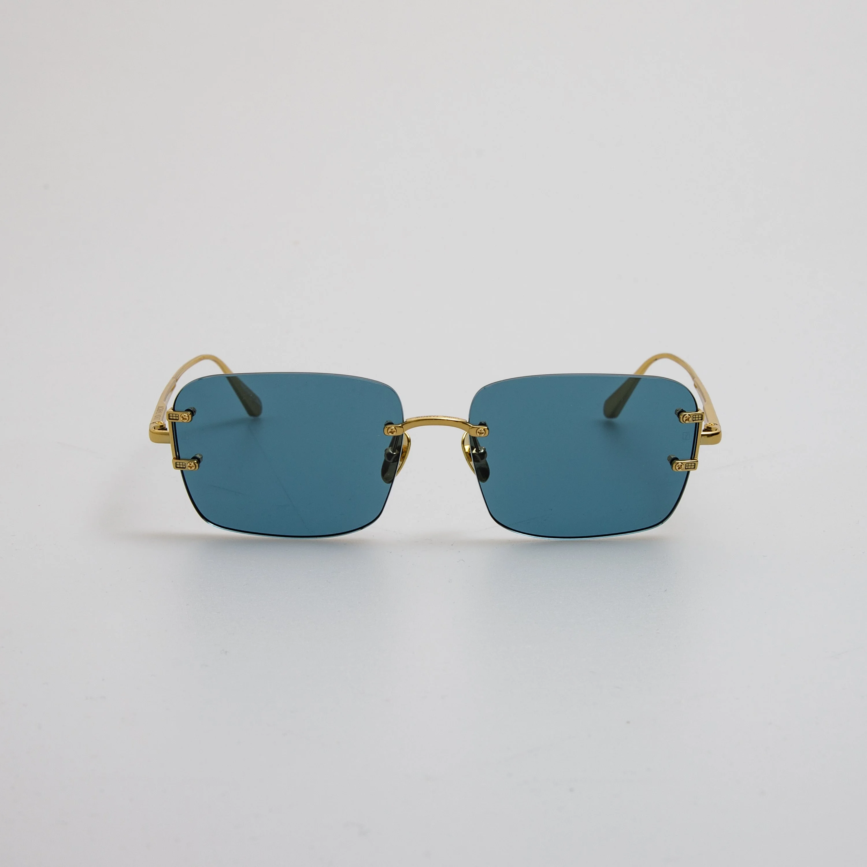 Men's Sasha Square Sunglasses in Yellow Gold - 1