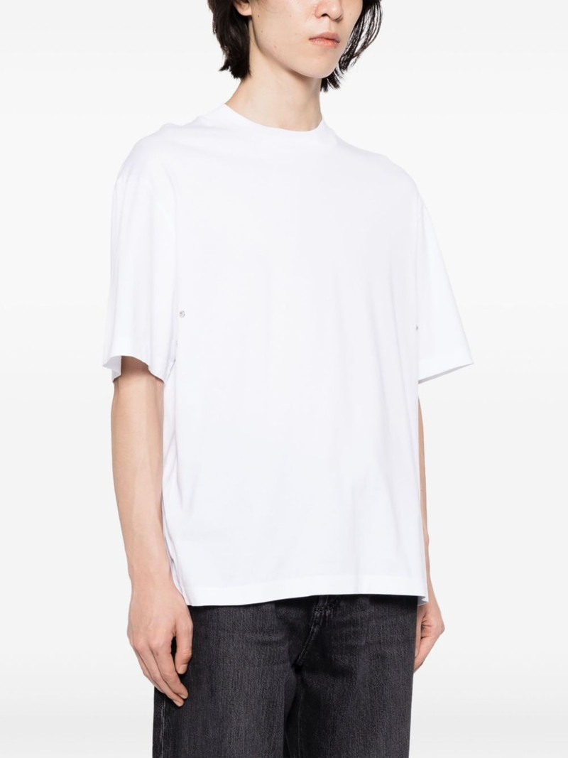 logo-appliquÃ© eyelet-detail T-shirt 3