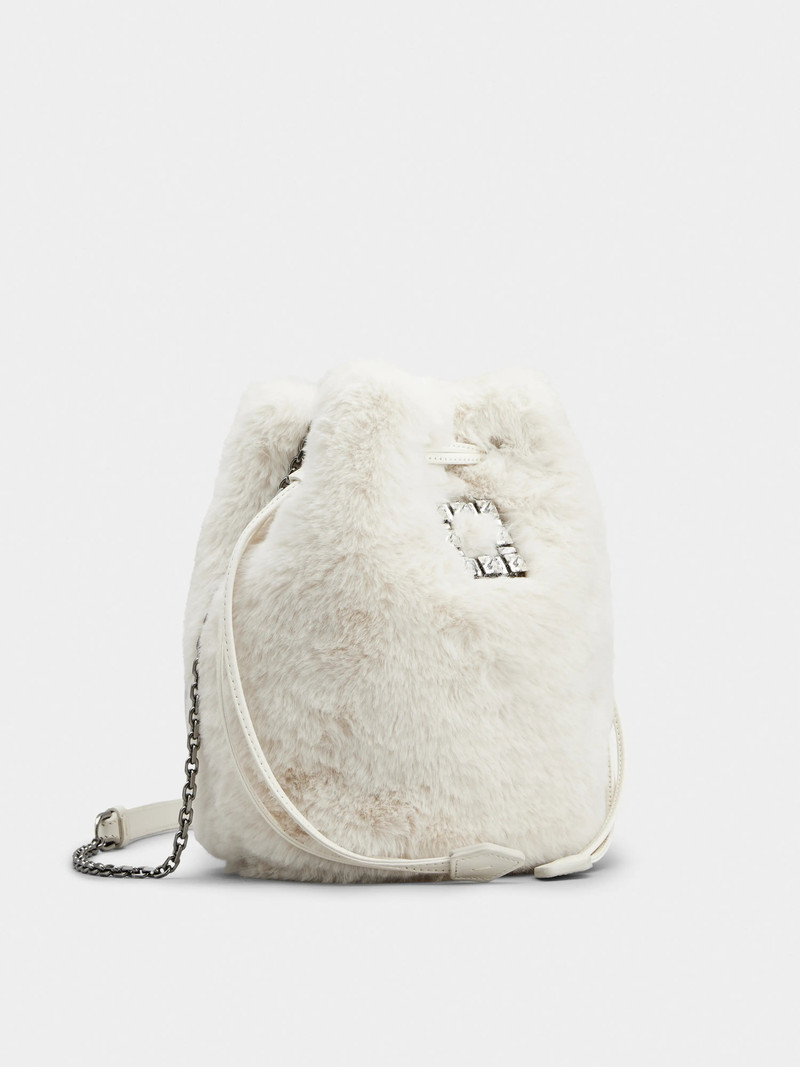 Roger Vivier Très Vivier Bucket Bag in faux fur outlook