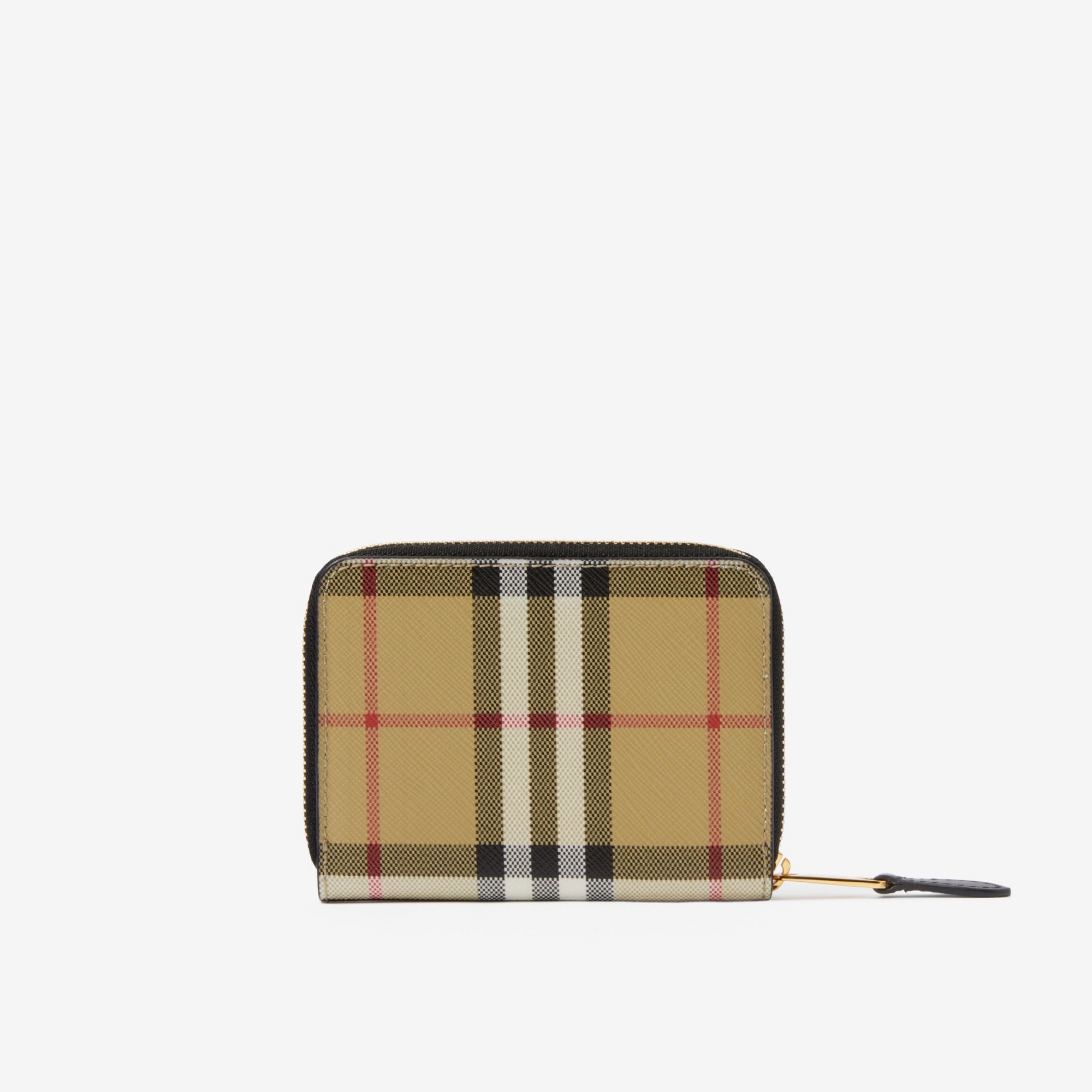 Vintage Check and Leather Zip Wallet - 3