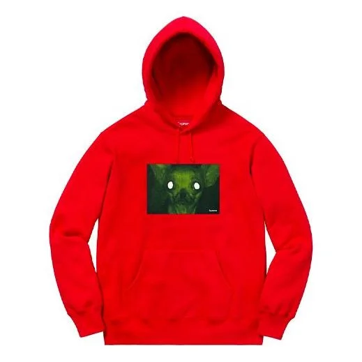 Supreme FW18 Chris Cunningham Chihuahua Hooded Sweatshirt Red SUP-FW18-843 - 1