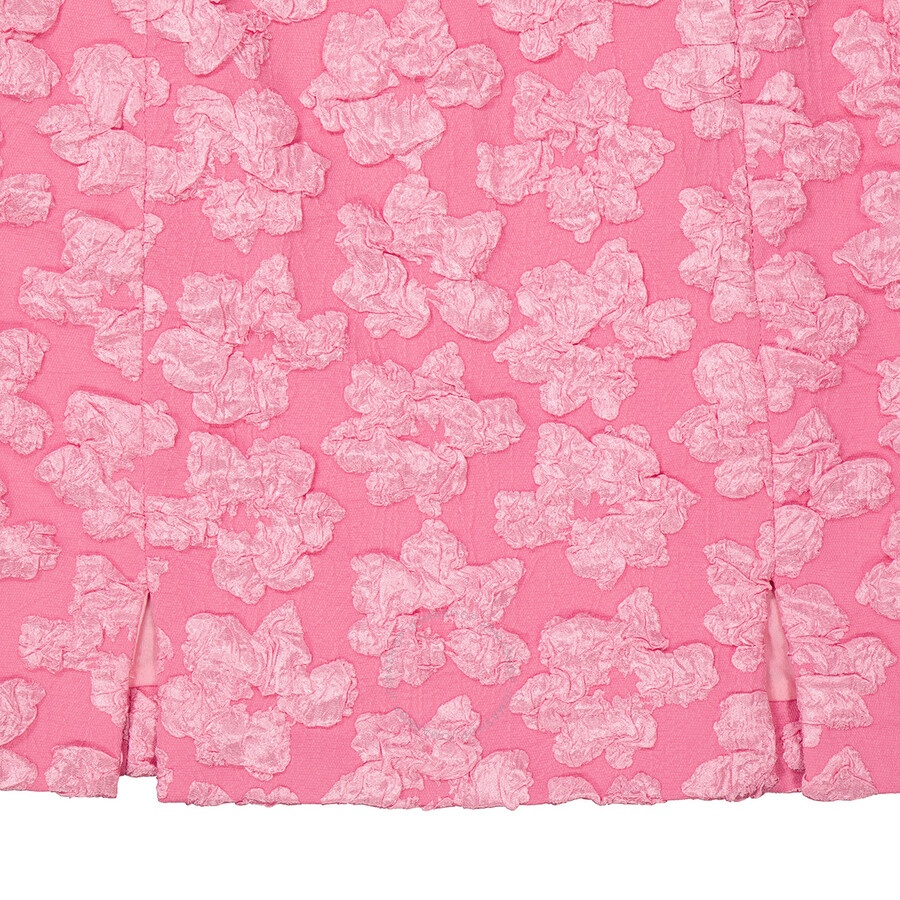 Rotate Ladies Fuchsia Pink Jacquard Flower Recycled Polyester Mini Dress - 8