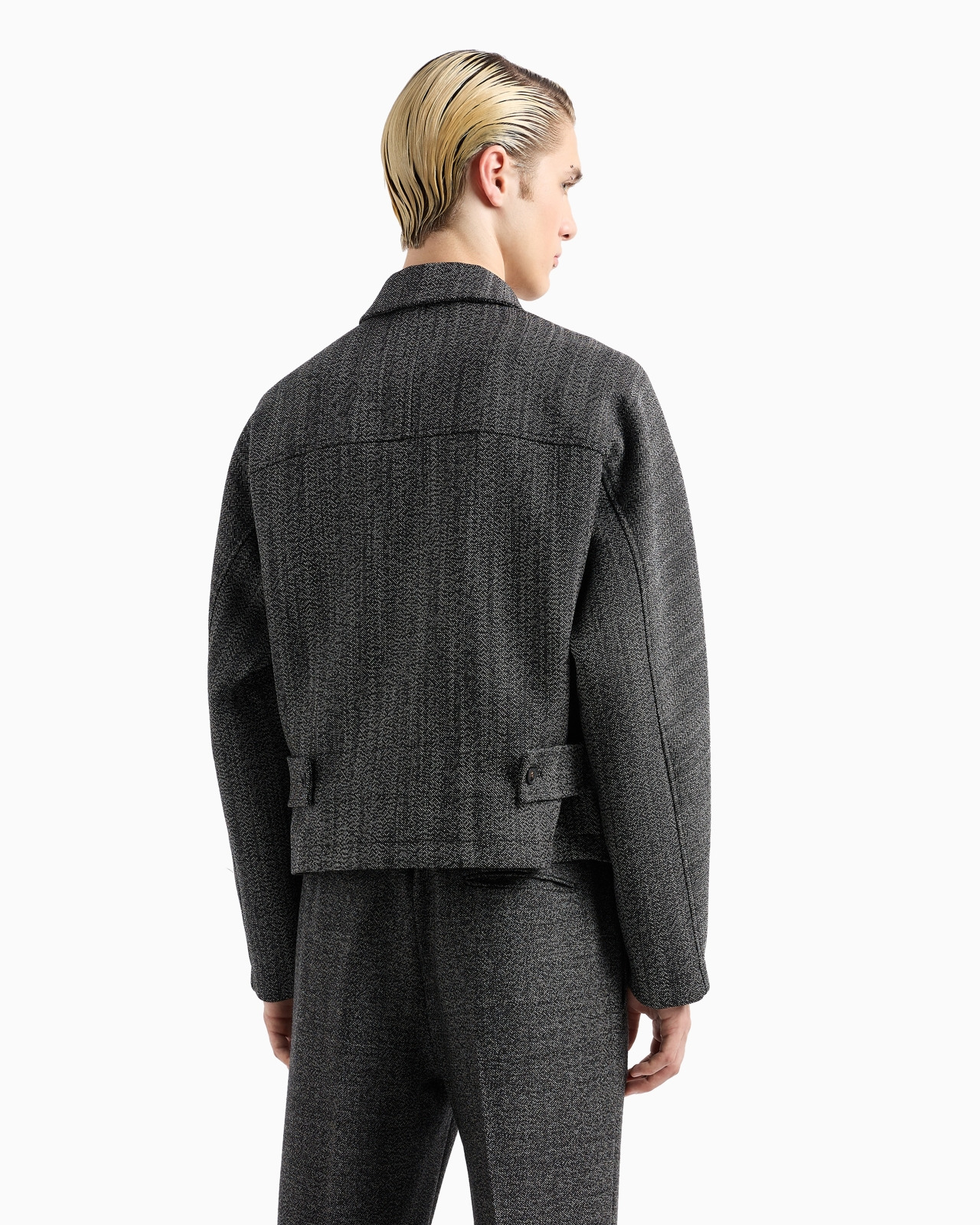 Virgin wool-blend compact armure blouson - 3