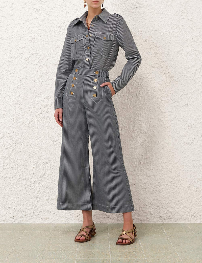 Zimmermann PATIENCE STRIPED DENIM JEAN outlook
