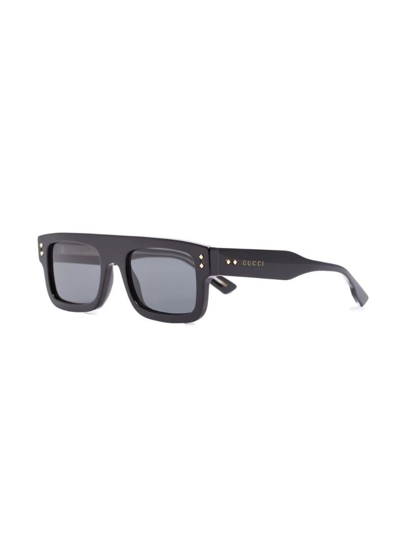 logo print square-frame sunglasses - 3