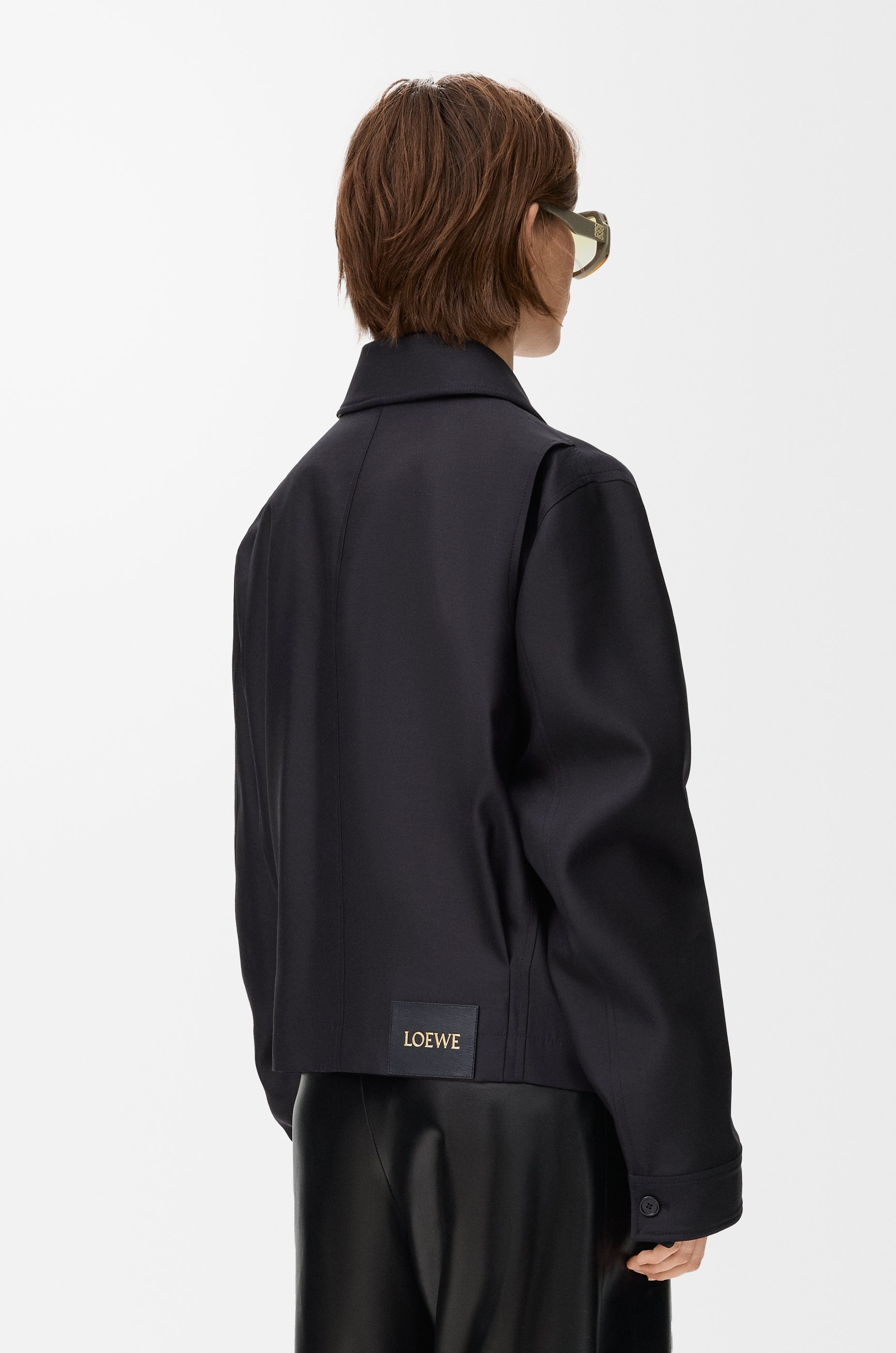 Belted jacket in wool and silk - 4