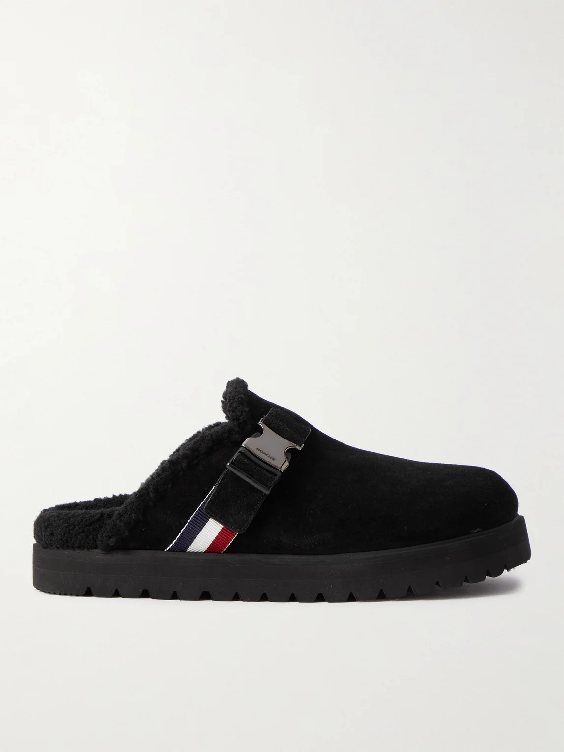 Fleece-Lined Suede Clogs - 1
