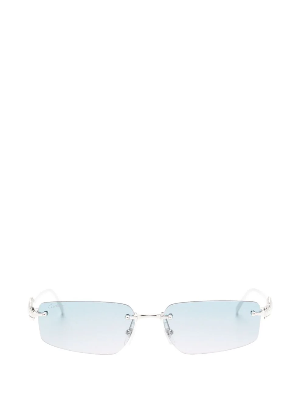 Clash de Cartier rimless rectangle-frame sunglasses - 1